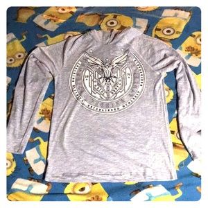 Hooded long sleeve shirt